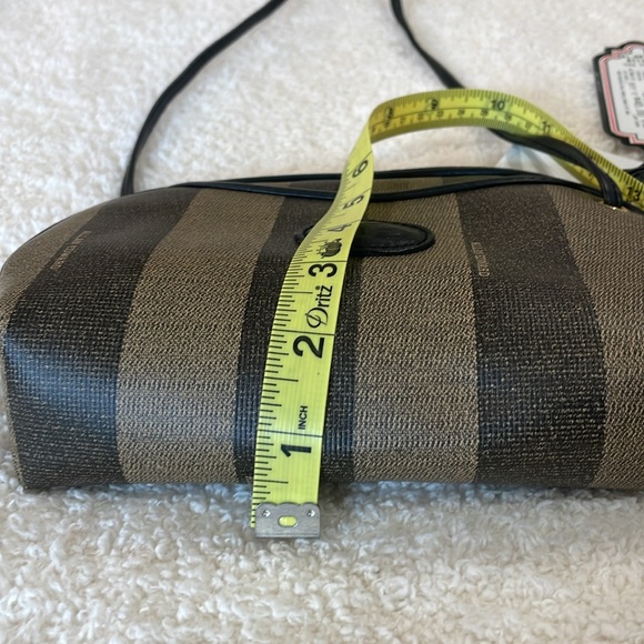 NWT Vintage Allan Edward 80s Half Moon Stripe Crossbody Purse 4 in 1 - Picture 9 of 12